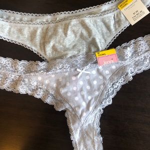 Charter Club & Jenni by Jennifer Moore Thongs Panties 2 Pr Underwear Medium NWT